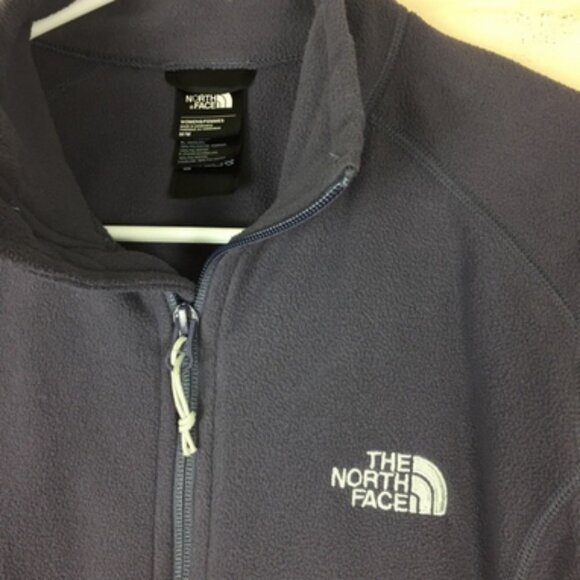 North Face purple gray fleece zip up jacket size medium - Picture 2 of 5